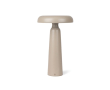 Recycled table lamp, warm and white light, touch control colour ivory