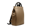 Exclusive multipurpose synthetic leather backpack with laptop pocket colour brown
