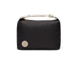 Recycled polyester toiletry bag with inner pocket and handle colour black