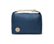 Recycled polyester toiletry bag with inner pocket and handle colour blue