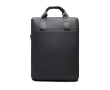 Recycled backpack, front pocket, travel strap, 16\" colour black