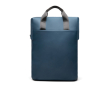 Recycled backpack, front pocket, travel strap, 16\" colour navy-blue