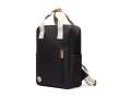 Eco travel backpack with side bottle compartment colour black