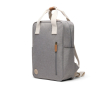 Eco travel backpack with side bottle compartment colour grey