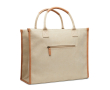 Large recycled canvas office bag with laptop pocket colour ivory
