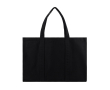Large recycled canvas daily bag with secure pocket, 400 g/m² colour black