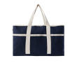 Recycled cotton beach bag with built-in towel, 500 g/m² colour navy-blue
