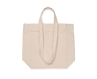 Recycled canvas zip bag, 400 g/m² colour off white