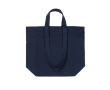 Recycled canvas zip bag, 400 g/m² colour navy-blue