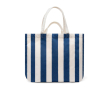 Recycled cotton beach bag with straps and handles 390 g/m² colour navy-blue