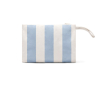 Recycled cotton organiser pouch with zip and handle 390 g/m² colour light blue