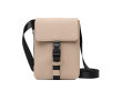 Recycled urban shoulder bag, lightweight design, side access colour ivory