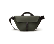 Recycled urban shoulder bag, adjustable strap colour green
