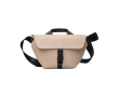 Recycled urban shoulder bag, adjustable strap colour ivory
