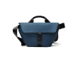 Recycled urban shoulder bag, adjustable strap colour navy-blue