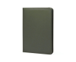 Eco portfolio with pen loop and pockets, A4, ruled pages colour green