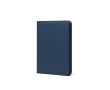 Eco portfolio with pen loop and pockets, A4, ruled pages colour navy-blue