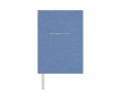 Recycled paper journal with cover and bookmark, ruled pages, A5 colour blue