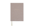 Recycled paper journal with fabric cover and ribbon marker, A5 colour beige