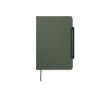 Refillable A5 notebook with phone stand, lined pages colour green