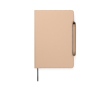 Refillable A5 notebook with phone stand, lined pages colour ivory