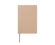 A5 softcover notebook with recycled paper, lined pages colour ivory