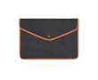 Recycled canvas laptop sleeve with colour trim, 14\" colour black