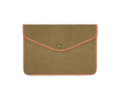 Recycled canvas laptop sleeve with colour trim, 14\" colour green