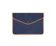 Recycled canvas laptop sleeve with colour trim, 14\" colour navy-blue