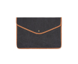 Recycled canvas laptop sleeve with colour trim, 16\" colour black