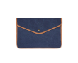 Recycled canvas laptop sleeve with colour trim, 16\" colour navy-blue