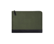 Padded recycled polyester laptop sleeve with zip, 16\" colour green