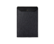 Recycled felt laptop sleeve with flap closure, 17\" colour black