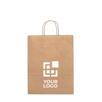 Medium kraft paper bag with twisted handles, 115 g/m2