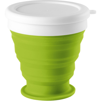 Collapsible silicone travel mug in colours, 250ml