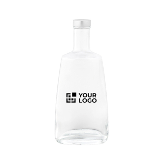 EU-made glass bottle with silver leakproof cap 700 ml
