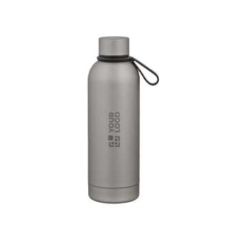 Recycled stainless steel thermal bottle with silicone handle 490 ml