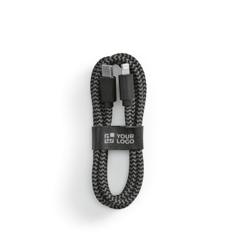 Charging cable with USB-C and Lightning connector, 1 m