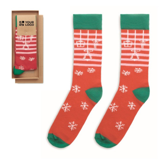 Christmas socks in a gift box (large sizes 43-46)