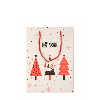 Large Christmas paper gift bag, festive theme