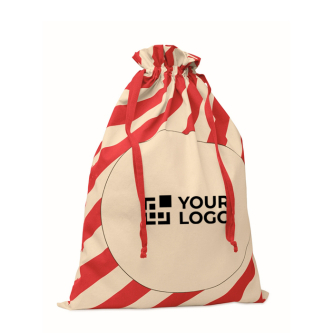 Large Christmas gift bag, drawstring closure, 50x70 cm