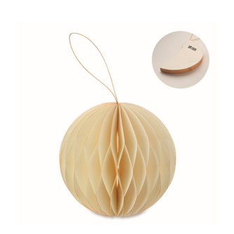 Foldable paper ornament, Christmas bauble shape