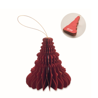 Foldable paper hanging ornament, Christmas tree shape