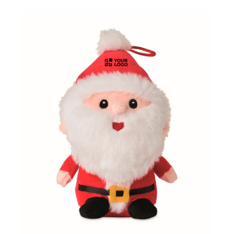 Polyester Santa Claus soft toy with embroidery and hanging loop