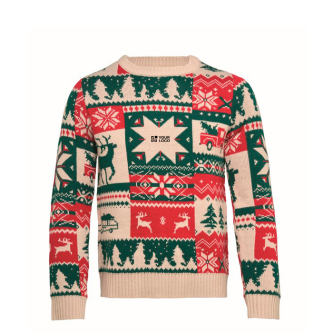 Christmas knitted jumper in 100% acrylic, one size L-XL