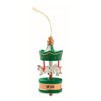 Wooden carousel decoration to hang on a Christmas tree