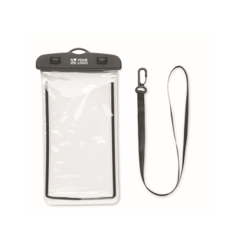 Waterproof phone case with adjustable and removable cord
