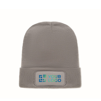 Unisex RPET polyester beanie with patch