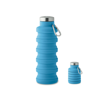 Foldable silicone bottle with carabiner 500ml