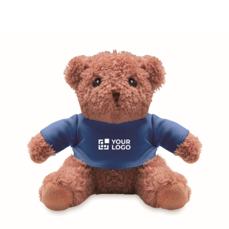 Teddy bear with customizable colored T-shirt